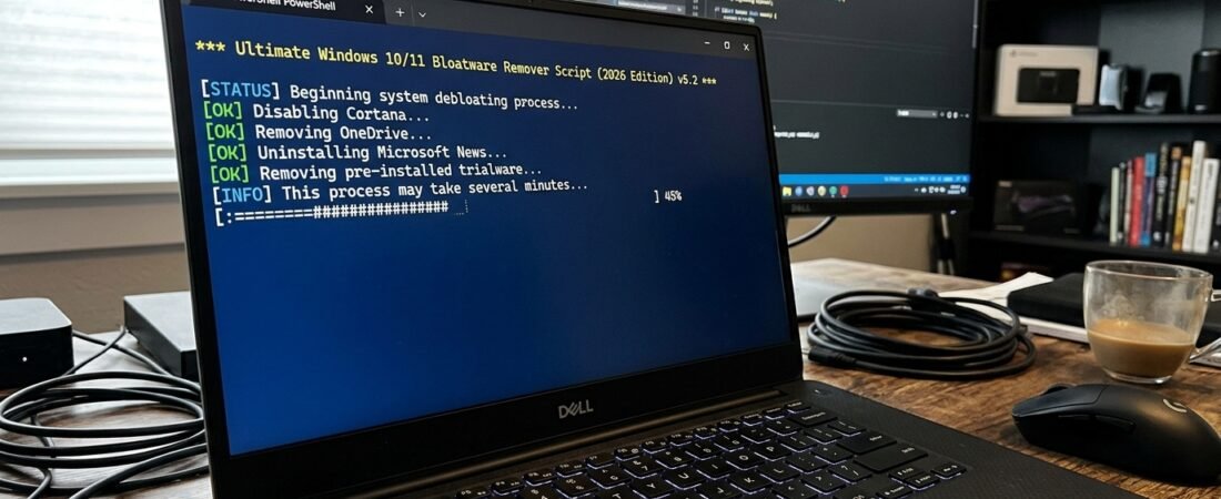 Download Ultimate Windows 10/11 Bloatware Remover Script (2026 Edition).